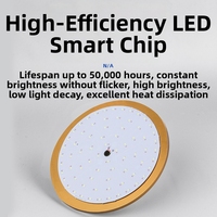 Ampoule LED UFO à triple protection, culot E27, alliage d'aluminium, 1000lm, CRI 80, AC 220V, éclairage de plafond pour bureau