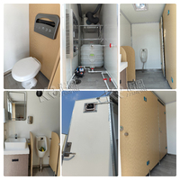 Remorque toilettes mobiles multi-emplacements à 2 portes, personnalisable, pour événements, construction, mariages et festivals
