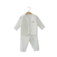 Lot de 16-20 pièces de vêtements pour bébé 100% coton, col rond, avec broderie et fermeture auto-agrippante, respirant, pour nouveau-né, coffret cadeau