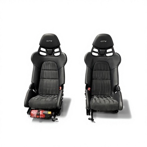 Recaro Sportster GT Customized 2-Piece Carbon Fiber Reclining Performance Waterproof PU Leather <b>Driver</b> Seat Black <b>Set</b> - Product Image 1