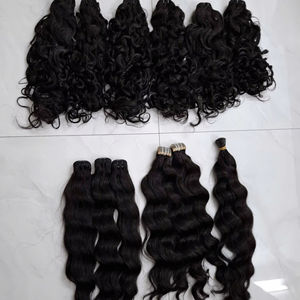 Extensions de cheveux I Tip en gros, double trame, 100% Remy Raw, extensions de cheveux I Tip, couleur foncée, extensions de cheveux humains - Product Image 1