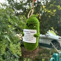 Porte-clés amusant en forme d'épi de maïs, fait main en alliage, crocheté, pour le soutien émotionnel, jouet poupée de soutien émotionnel au design original