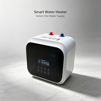 Chauffe-eau électrique multifonctionnel 15L en plastique, à poser, pour extérieur, voiture, camping-car, hôtel, usage domestique, classe énergétique A