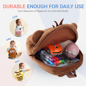 Zaino per Bambini B986 Marrone a Forma di Scimmia, Mini Zaino da Viaggio e Scuola con Motivo Animale, Spallacci Imbottiti, Zaini Personalizzati per Bambini e Bambine - Product Image 4