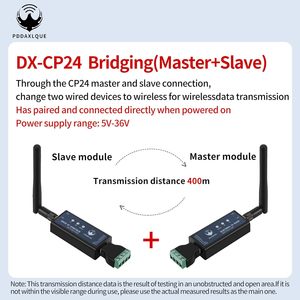 Módulo de comunicación <span class=keywords><strong>Bluetooth</strong></span> inalámbrico a convertidor RS485, cambio de cable a inalámbrico, compatible con protocolo Modbus para dispositivo, 2 unidades - Product Image 5