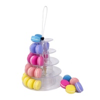 Dessert Chocolat Dates Pyramide Tour D'affichage En Plastique Pour La Fête De Mariage 5 Niveaux Macaron Cookie Mini Gâteau Stand Emballage