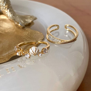 Color Zircon Fritillary butterfly <b>Ring</b> Female Super fairy Exquisite Niche High-end Sense Opening Adjustment Temperament <b>Ring</b> - Product Image 1