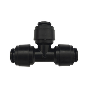 Conector en T de 1/2 pulgada, negro, de conexión rápida para manguera de jardín, adaptador para purificador de agua, fácil de instalar, accesorio para manguera. - Product Image 1