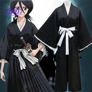 Offre Spéciale Dieu <span class=keywords><strong>de</strong></span> la mort/Bleach Kuchiki Rukia <span class=keywords><strong>Kimono</strong></span> <span class=keywords><strong>japonais</strong></span> en gros pour hommes Anime Costume Bleach Cosplay - Product Image 1