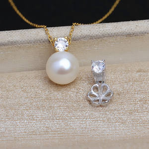 Pendentif cache-cernes Princesse en Argent S925 avec 7-8 perles, chaîne aérienne, référence 5386 - Apprêts et composants de bijouterie - Product Image 1