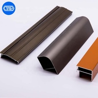 Profilé en aluminium couleur argent bois blanc pour porte en verre de placard, services de pliage, de découpe et de soudage pour fenêtres et portes
