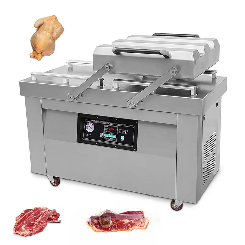 Automatic 170 Kg Ready Cook Whole Chicken Meal Skin Meat Food Seal Vacuum Pack Machine For Poultry