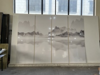 Panneau mural UV 3D haute brillance à motif continu, facile à installer, pour murs intérieurs de villas et de projets