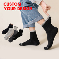 Chaussettes de sport OEM de haute qualité en coton, absorbant la transpiration, respirantes et confortables, pour l'entraînement en extérieur, vente en gros, chaussettes de course respirantes