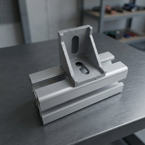 Support d'angle plat et lisse pour profilés en aluminium moulé sous pression 4040, support d'angle en aluminium 4040, profilé en aluminium moulé sous pression - Product Image 3