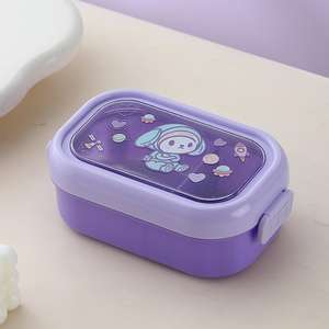 两室可重复使用的膳食准备容器-不含BPA的大容量储物盒，用于部分控制和食物储存 - Product Image 5