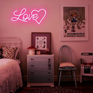 Love Heart Letreros Neon LED dimmable USB powered ambient <b>light</b> store <b>window</b> decoration <b>light</b> street indicator <b>light</b> Customized - Product Image 5