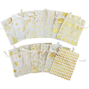 Sac cadeau en coton avec cordon de serrage Sanas Professional Designera pour Noël, produits d'emballage et d'impression en gros pour les promotions - Product Image 2