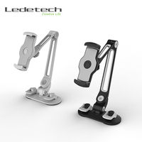 Coolcold — support universel ergonomique pour de tableau de bord, long, en alliage d'aluminium, à double aspiration, pour smartphone, tablette, pc, mobile