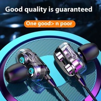 Earphone Wired In-Ear Dual Dynamic dengan Konektor Tipe-C, Suara HiFi Quad Driver Canggih untuk Kebanyakan Ponsel