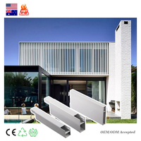 Panneau de façade horizontal extérieur personnalisé en aluminium à grain de bois avec moustiquaire Système de revêtement mural extérieur étanche