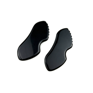 Hochwertiger natürlicher schwarzer Obsidian Gua Sha Benutzer definiertes Logo Schwarzes Obsidian-Kratz <span class=keywords><strong>massage</strong></span> werkzeug OEM/ODM - Product Image 6