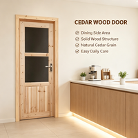 Odor Free Solid Fir Timber Screen Door Stable Structure Solid Wood Door for Children Room Interior