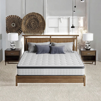 Matelas hybride en mousse à mémoire de forme avec ressorts ensachés 5 zones, fermeté moyenne, design moderne, 32 cm d'épaisseur, garantie 10 ans, pour usage hôtelier