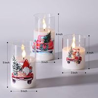 Bougies LED sans flamme avec télécommande, effet flamme 3D, écologiques, fonctionnant sur piles, pour décorations de fêtes, Ramadan, maison, coffret cadeau de 3