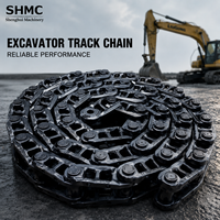 SHMC MMA80640 Conjunto de Eslabones de Cadena de Acero Forjado de Alta Resistencia para Excavadora, Piezas de Repuesto para Tren de Rodaje, Cadena de Cadena de Rodaje para LiuGong