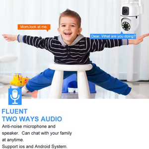 Nhà thông minh không dây 4MP ống kính kép CCTV <span class=keywords><strong>Camera</strong></span> với hai chiều âm thanh tầm nhìn ban đêm cảnh báo & phát hiện chuyển động CMOS cảm biến - Product Image 6