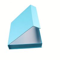 Caja de regalo vacía de absorción magnética tipo libro cuadrado negro personalizable caja con tapa de Material reciclado cartón negro para calcetines de vela