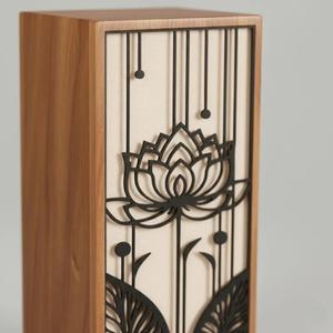 Super Selling Laser Cut Cremation <b>Box</b> with American Style Handmade Wooden Cremation Urn For Human Ash By Exporters - Product Image 2