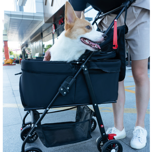 4 पहियों पर चलने के लिए नई हॉट बिक्री पालतू ट्रॉली बैग बिल्ली कार वाहक हल्के गुलाबी बिल्ली कुत्ते पालतू जानवर - Product Image 3