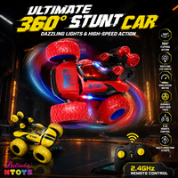 Voitures télécommandées Belinda 4Ch Rolling Dance Stunt RC 27Mhz avec lumière 360° °   Jouets RC à rotation, cadeaux pour enfants