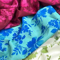 Tissu en viscose tissé fleuri et coloré, tombé doux, pour jupe longue d'été, vente en gros, tissu floral à grands imprimés en rayonne
