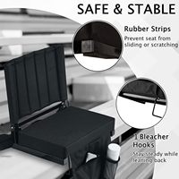 Chaise de tribune de stade en acier allié, siège pliable avec dossier et porte-gobelet pour événements en plein air et plage