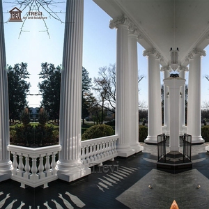 Colonna di capitale della colonna di marmo naturale rotonda decorativa di nozze di progettazione occidentale italiana da vendere - Product Image 5