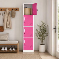Casier de rangement en acier résistant à l'humidité avec serrure séparée pour le personnel de spa, pour le rangement des uniformes et des accessoires personnels quotidiens