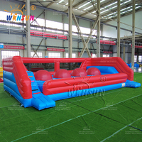 WINSUN Jeu de Balle Gonflable Extérieur Parcours d'Obstacles Matériau PVC Certifié CE Capacité 200kg Ignifuge Imperméable