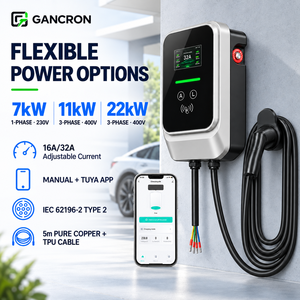 Borne de Recharge pour Voiture Électrique, Chargeur Mural Monophasé 7kW AC Type 2 EVSE, Station de Recharge pour Véhicule Électrique - Product Image 2
