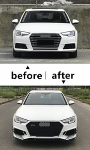 Parachoques Delantero para Audi <span class=keywords><strong>A4</strong></span> B9 2017-2019 |   Cubierta de Parachoques Delantero Estilo RS4 |   Kit de Carrocería Compatible |   Ajuste Estilo OEM - Product Image 3