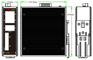 Switch PoE industriel non géré avec 6 ports RJ45 10/100M et 2 ports Uplink SC 155M, compatible montage sur rail DIN - Product Image 4