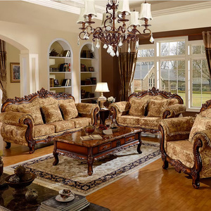 Châu Âu-Phong Cách Rắn Gỗ Khắc Vải <span class=keywords><strong>Sofa</strong></span> Cho Không Gian Nhỏ Kết Hợp 123 Mỹ Phong Cách Khách Sạn Phòng Khách Có Thể Tháo Rời <span class=keywords><strong>Chaise</strong></span> - Product Image 1