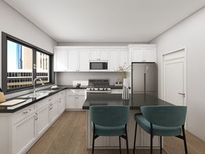 Ensemble de meubles de cuisine modernes au design gratuit, armoires de cuisine en bois blanc, contreplaqué MDF pour cuisine de villa, fabriqué en Chine - Product Image 6