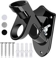 Anneau rotatif réglable pour mât de drapeau en aluminium 6 pieds pour mur extérieur avec support de montage
