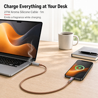 Kabel USB C-L 27W PD Desain Aromaterapi Paduan Aluminium Kompatibel untuk Laptop Monitor Ponsel