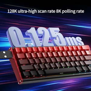 Ajazz alux60 Max bàn phím chuyển đổi từ hợp kim nhôm rt0.01mm 8kHz 128K 0.125MS độ trễ thấp chơi game eSports bàn phím tùy chỉnh - Product Image 5