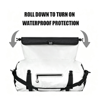 Sac de voyage en PVC résistant à l'eau 60L avec logo personnalisé, sac de sport grande capacité pour activités de plein air, kayak, rafting
