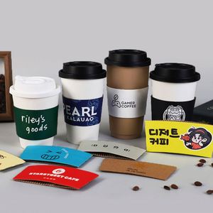 Fundas de Papel para Vasos de Café para Llevar, Personalizadas, con Logotipo Impreso - Product Image 6